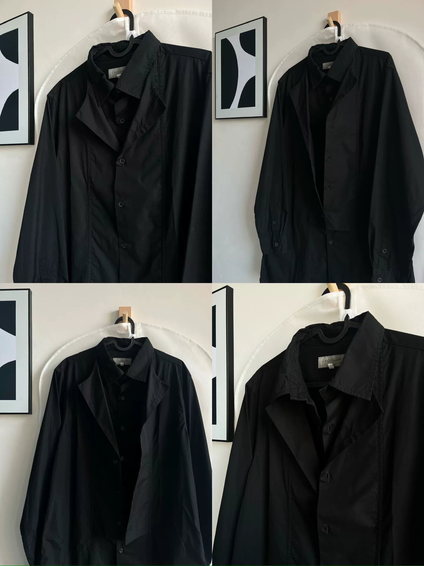 Yohji Yamamoto Black Button-Up Shirt