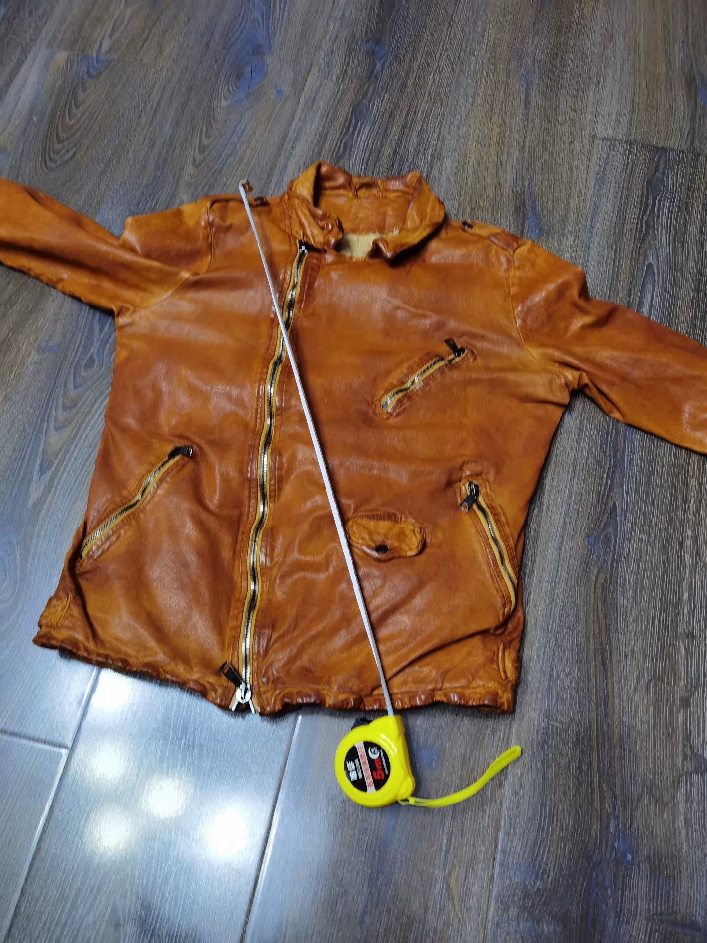 Giorgio Brato Washed Distressed Leather Jacket