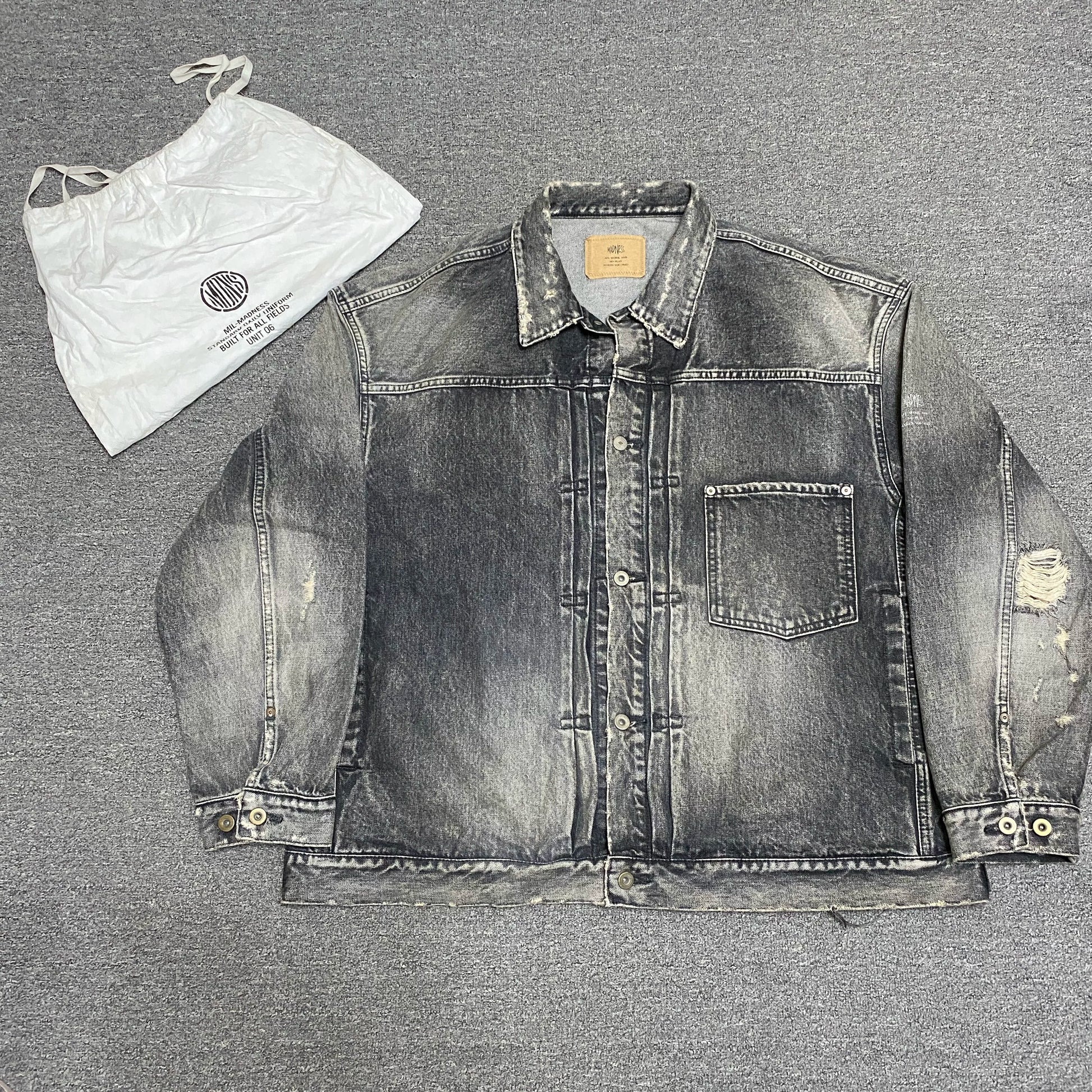 MADNESS 22AW Distressed Denim Jacket
