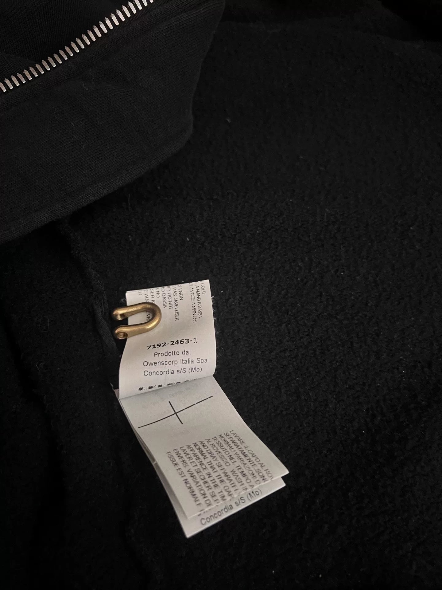 Rick Owens Black Zip Front Pilot Jacket