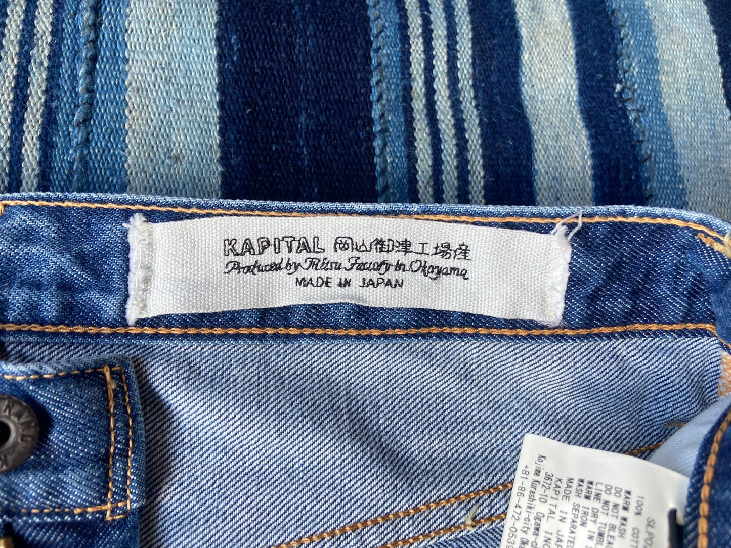 kapital 14oz denim monkey cisco pants