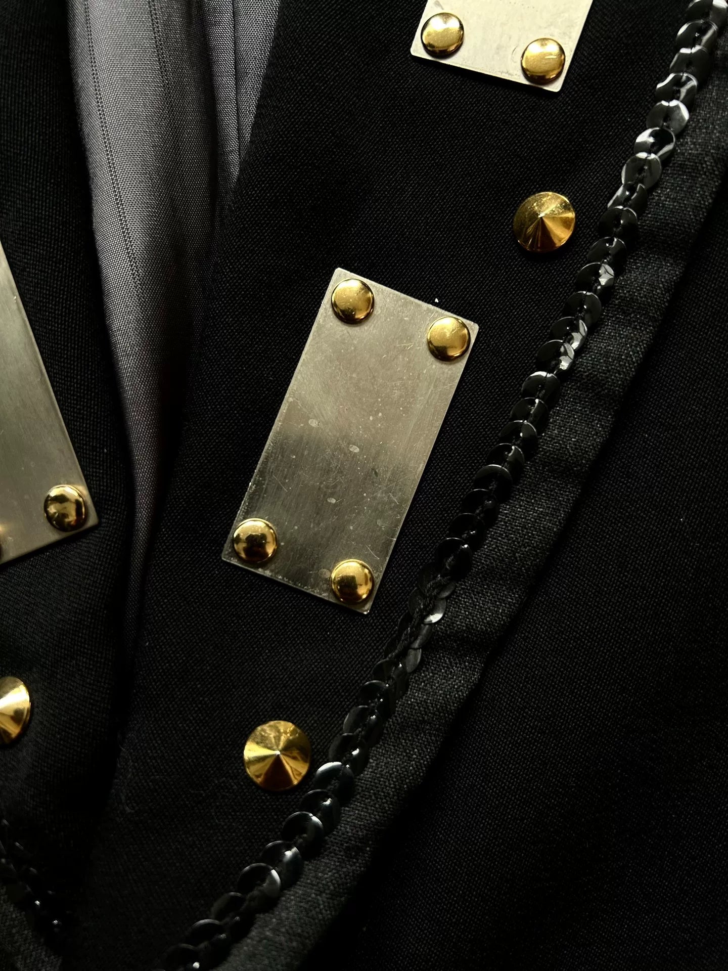 Kohshin Satoh Studded Lapel Blazer Jacket