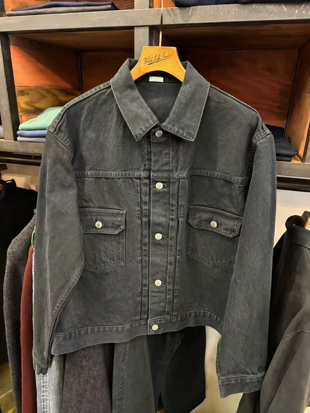 APRESSE Black Denim Jacket
