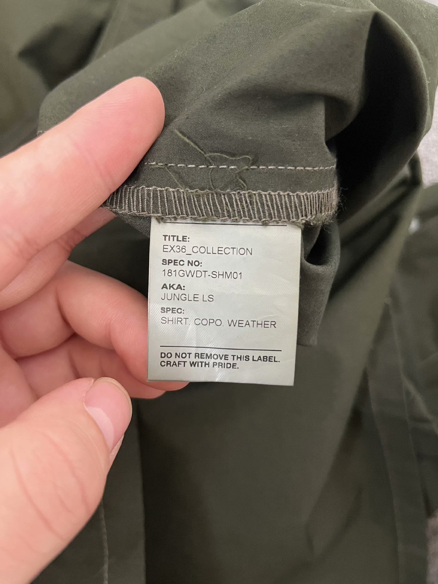 WTAPS Jungle LS 18SS Four-Pocket Shirt