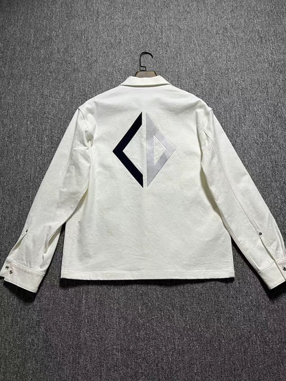 Dior CD Embroidered Logo Long Sleeve Shirt
