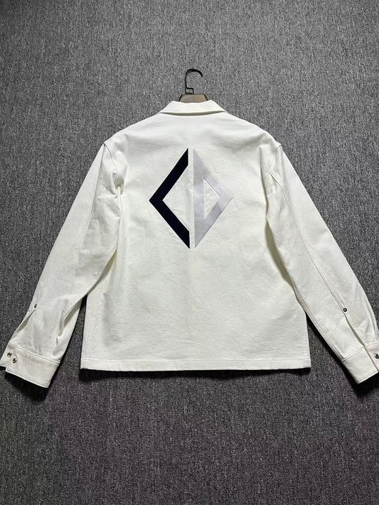 Dior CD Embroidered Logo Long Sleeve Shirt