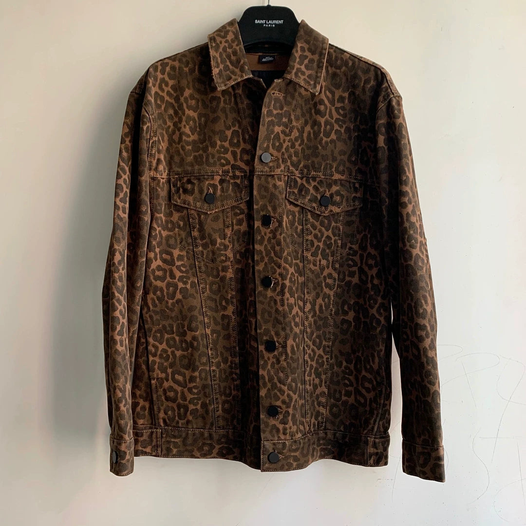 alexander wang leopard print denim jacket