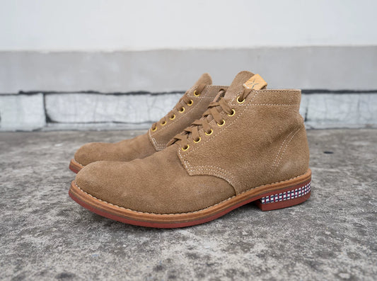 visvim brigadier mid-folk boots with check heel