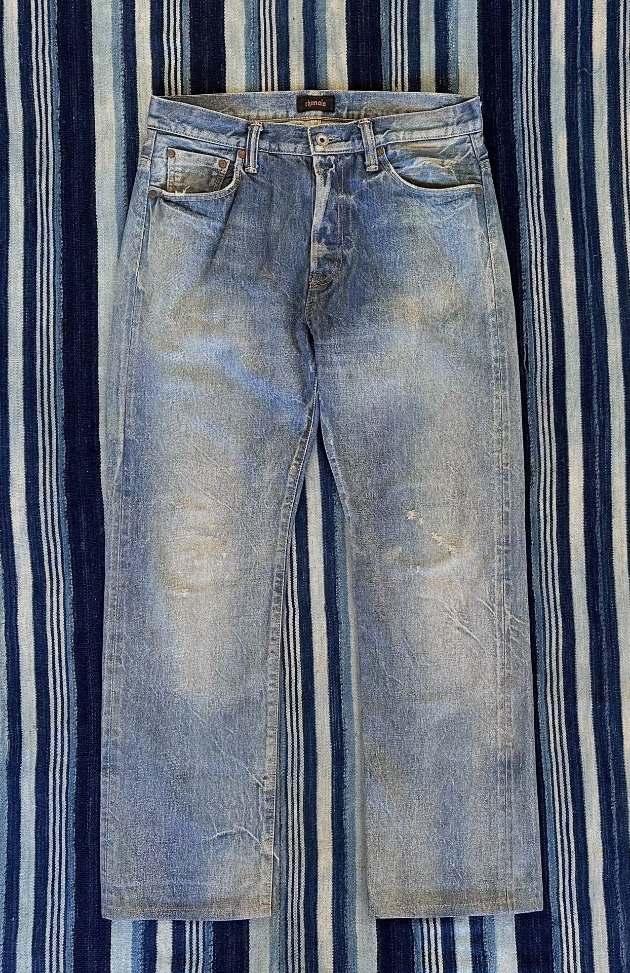 chimala straight-leg denim pants in light wash