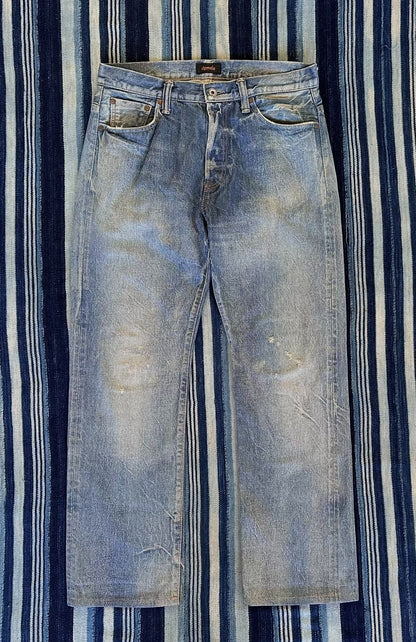 chimala straight-leg denim pants in light wash