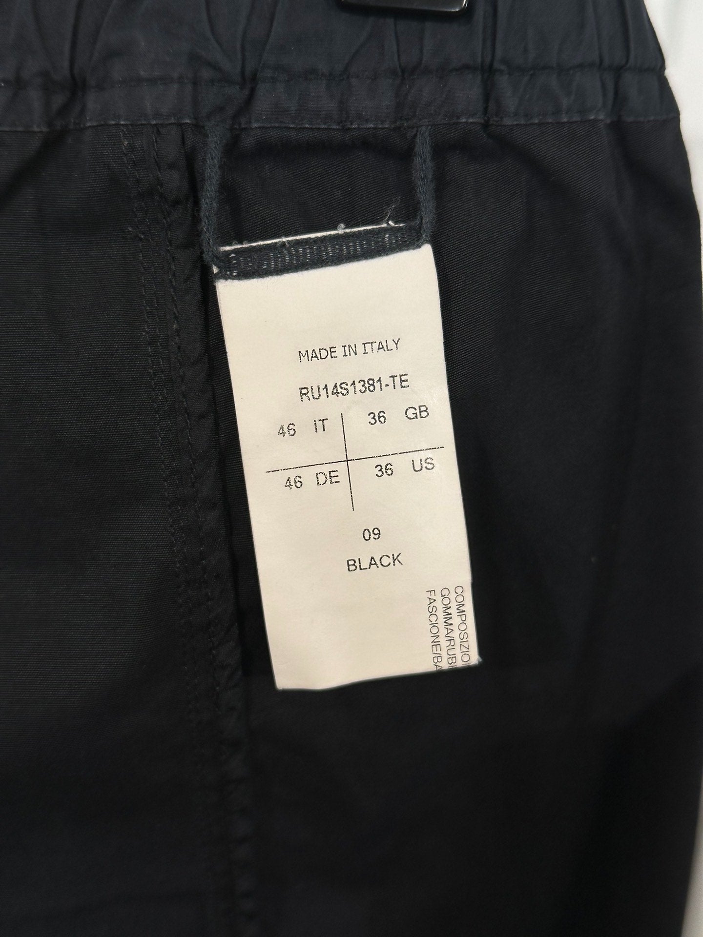Rick Owens Drawstring Cropped Pants 46
