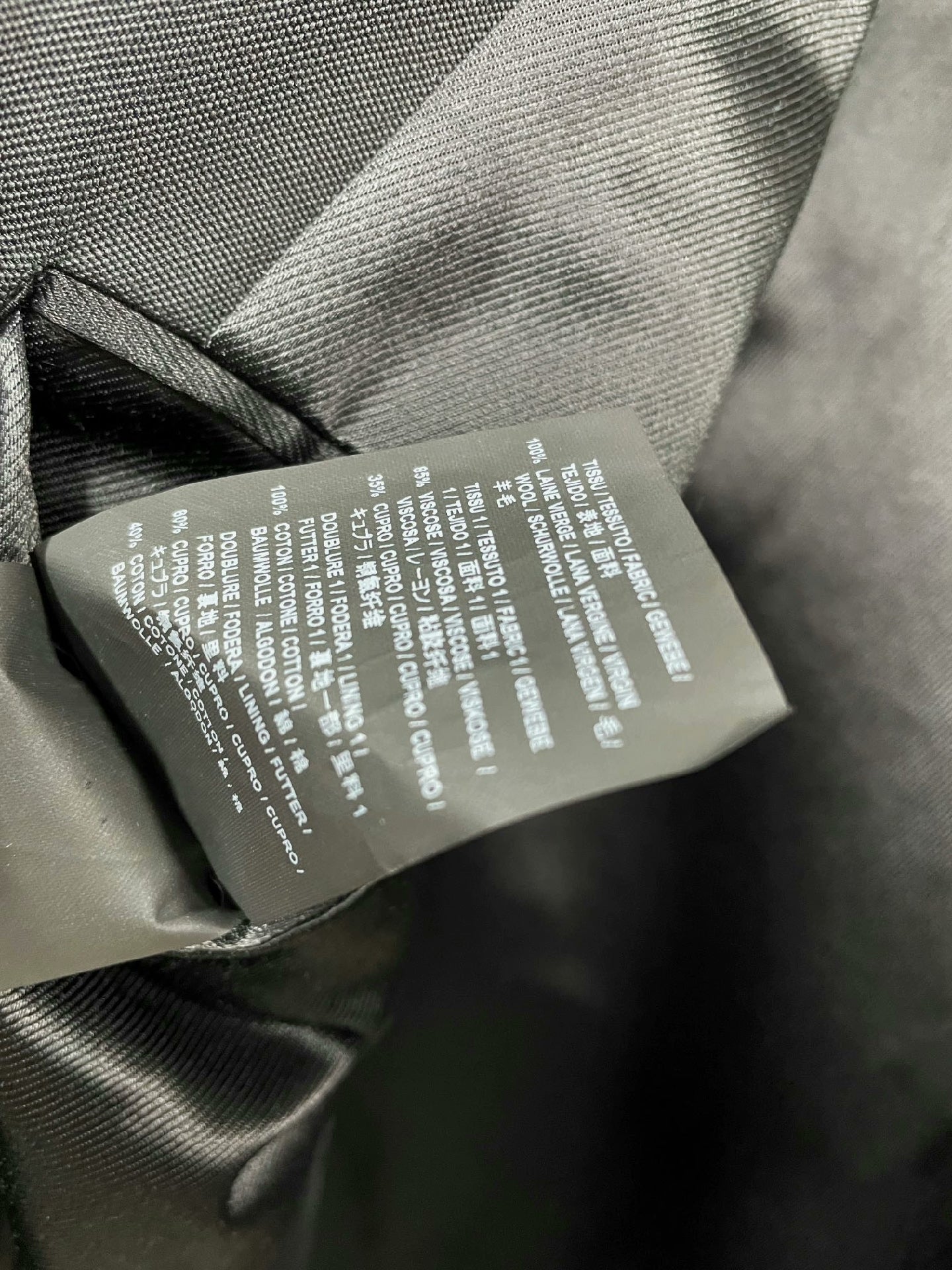 SAINT LAURENT Men's Black Wool Coat