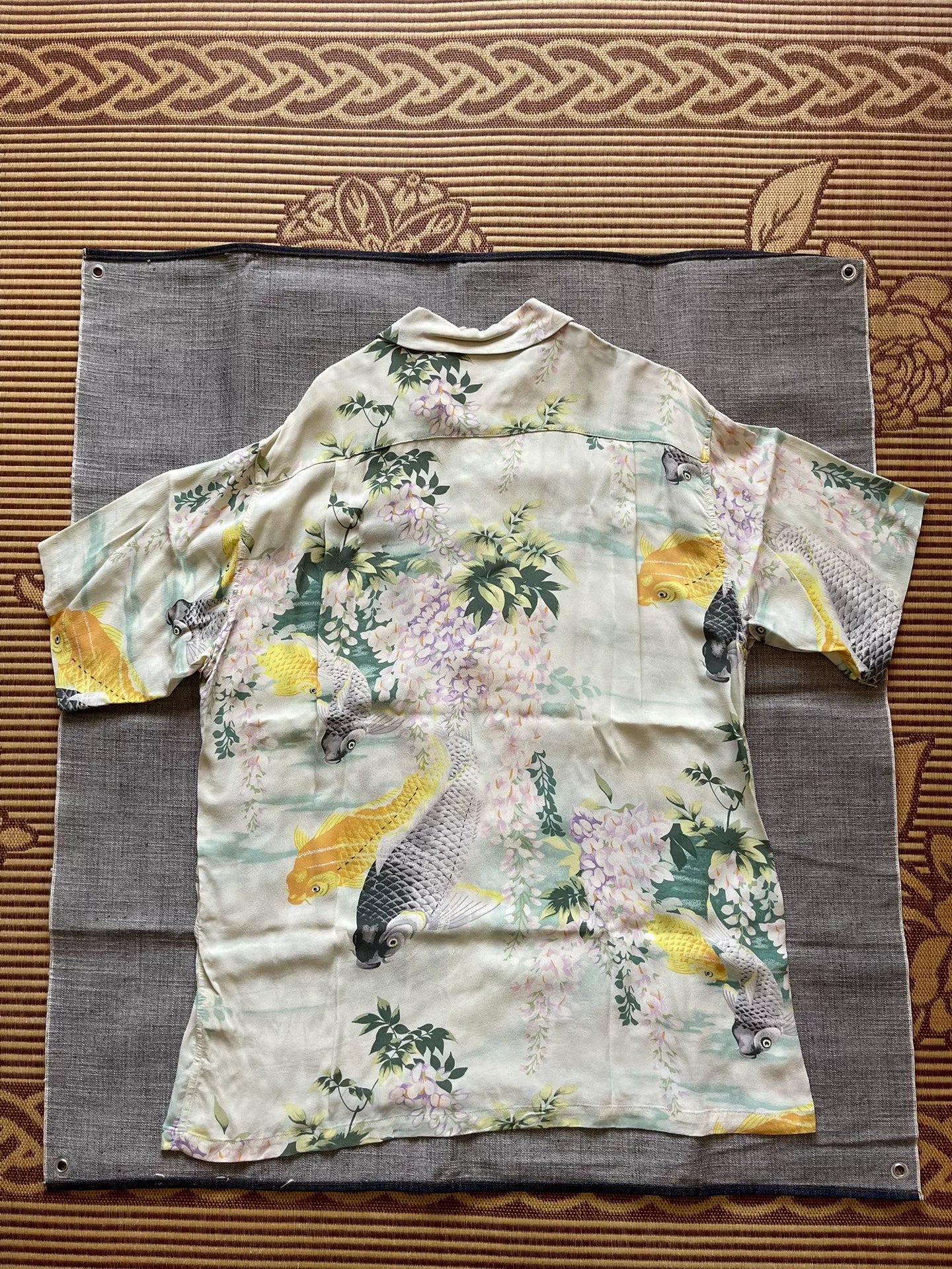 Sun Surf Koi Wisteria Hawaiian Shirt