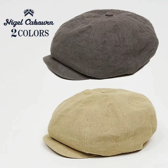 Nigel Cabourn Linen Newsboy Cap Summer