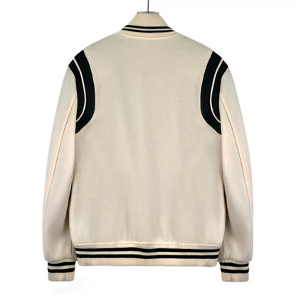 Saint Laurent 2022 Beige Baseball Jacket