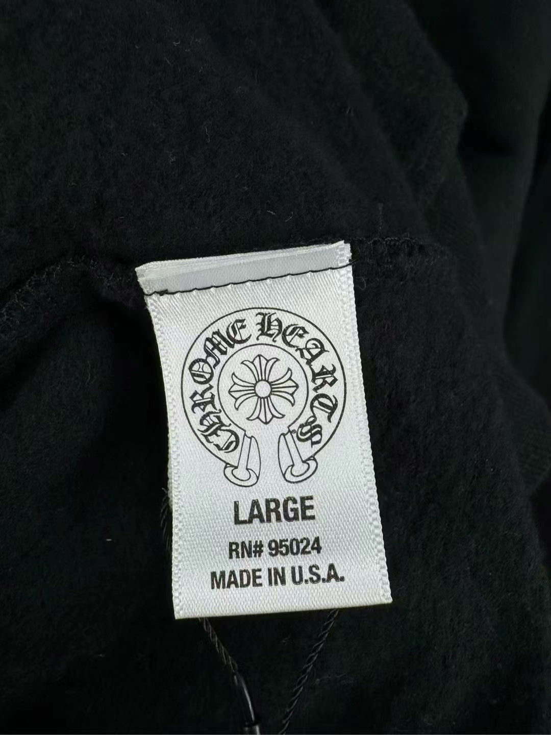 chrome hearts black star zip hoodie