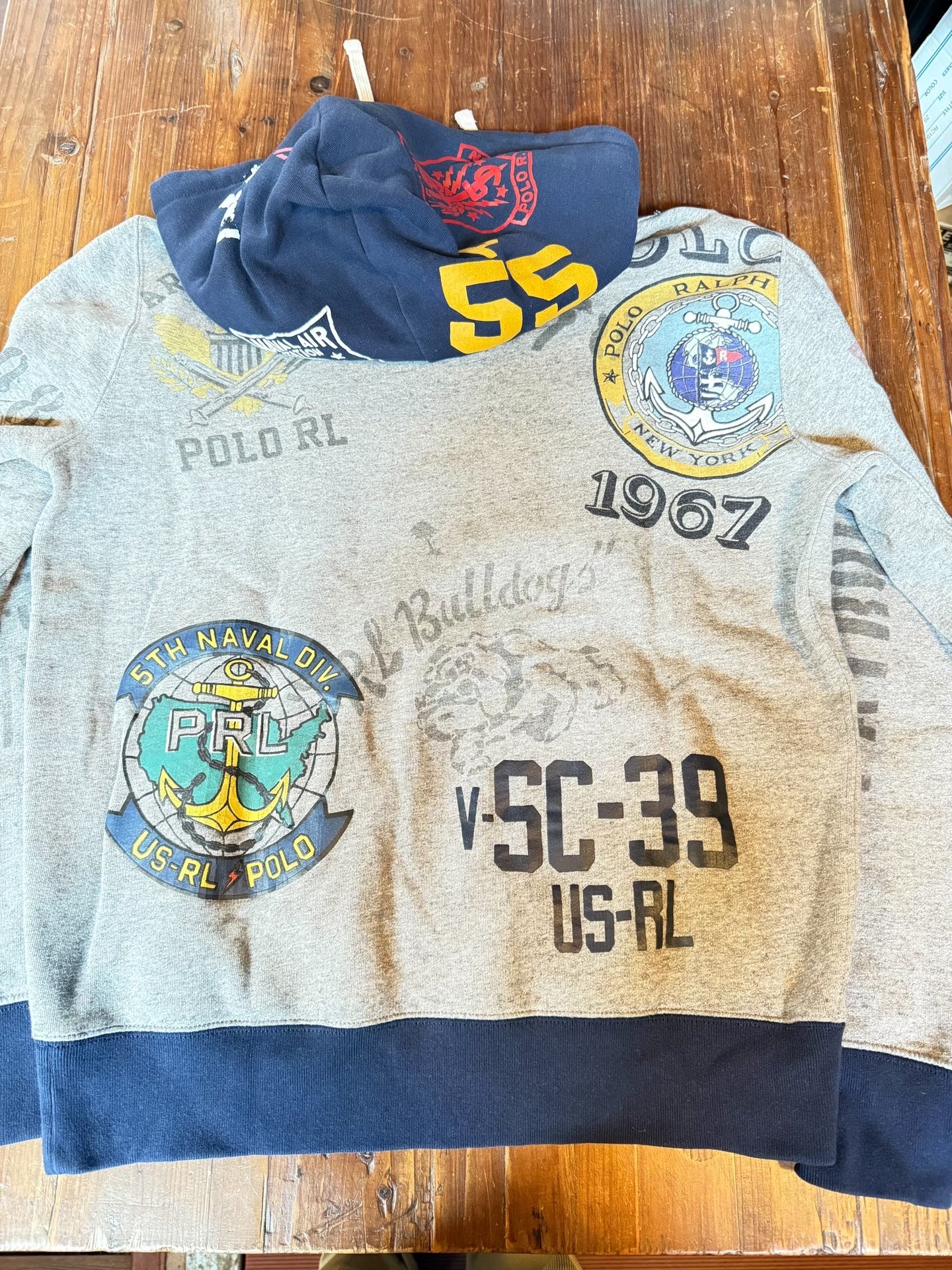 Polo Ralph Lauren Gray Blue Graphic Top