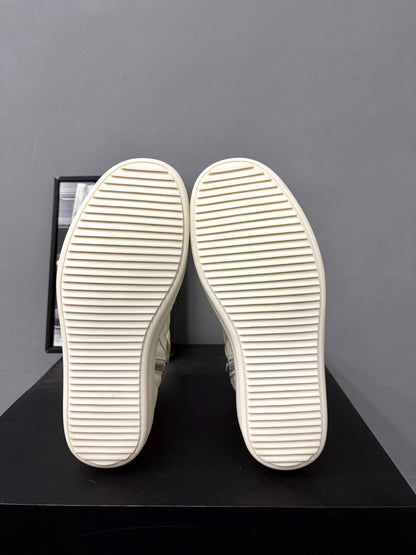 Rick Owens Geobasket White Leather High-Top