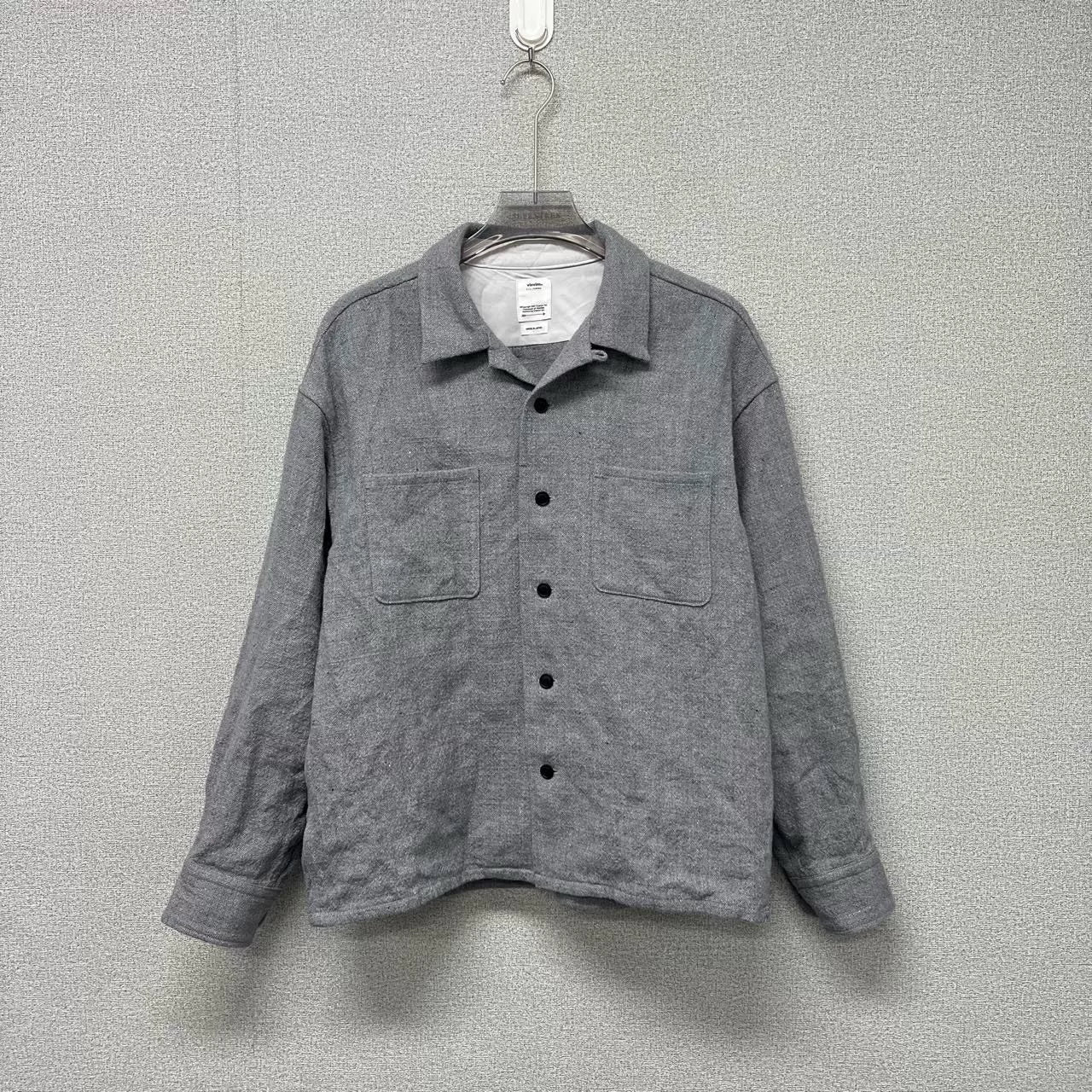 Visvim Gray Cuban Collar Button-Up Shirt