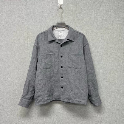 Visvim Gray Cuban Collar Button-Up Shirt