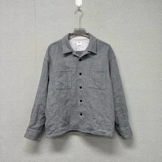 Visvim Gray Cuban Collar Button-Up Shirt