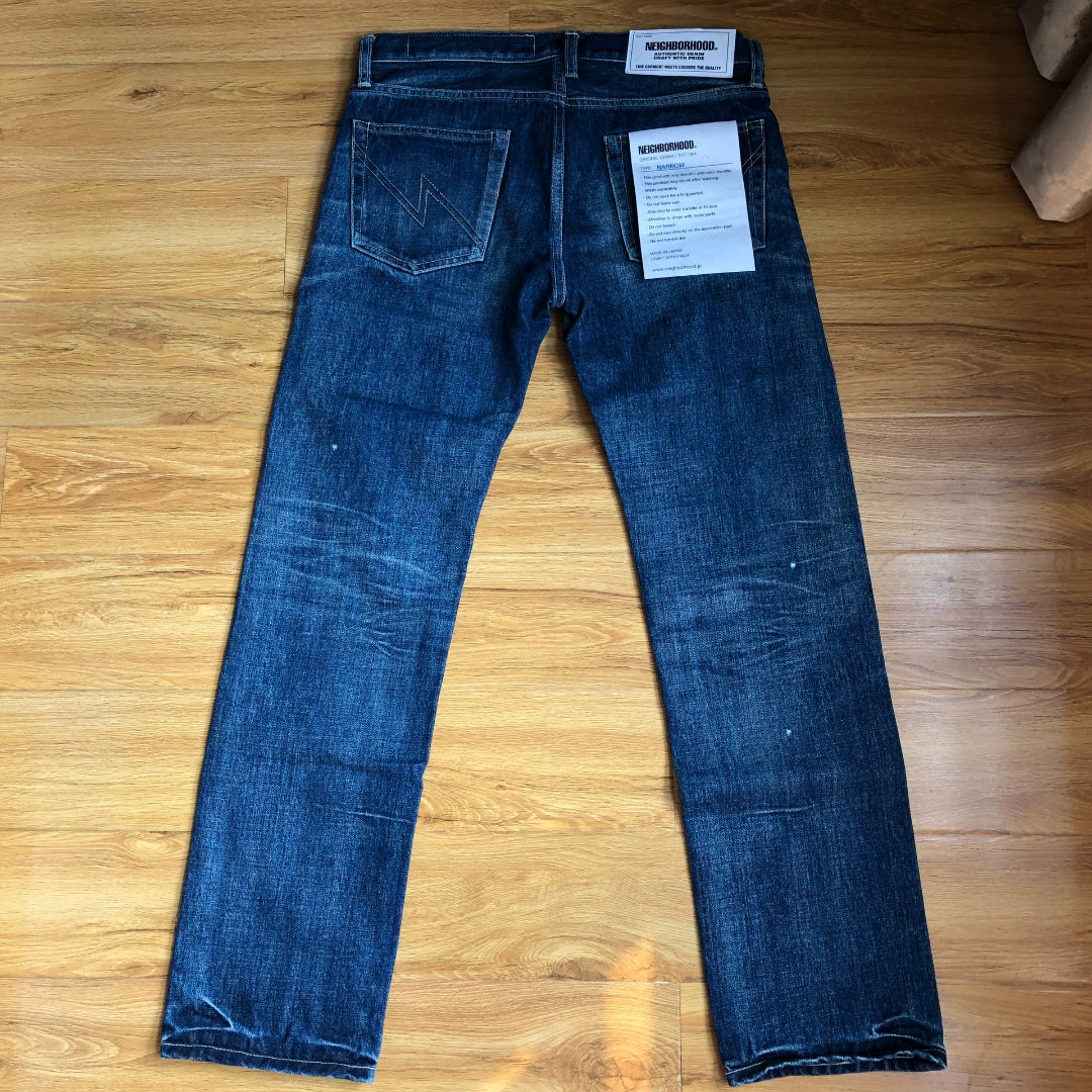 NEIGHBORHOOD 2019SS Washed Straight Jeans