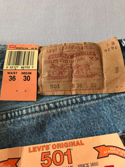 Levi's 501 Washed Blue Jeans W36L30
