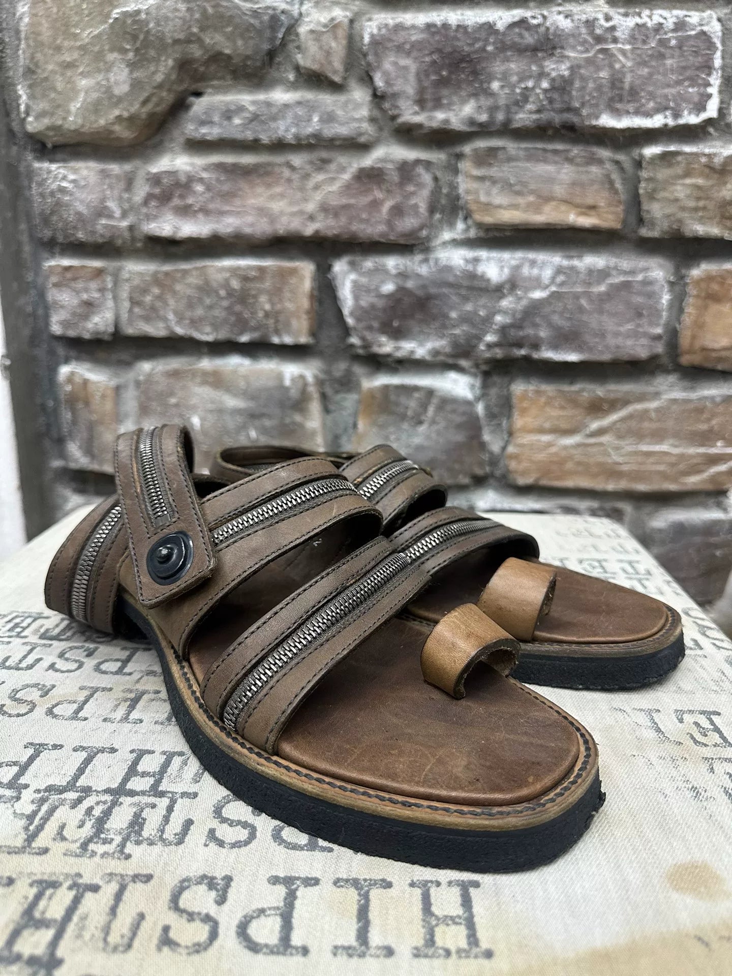 Julius Zipper Strap Sandals