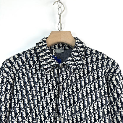 Dior Black White Knit All-over Print Shirt