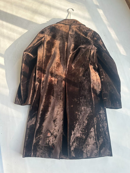 drapes van noten velvet long coat