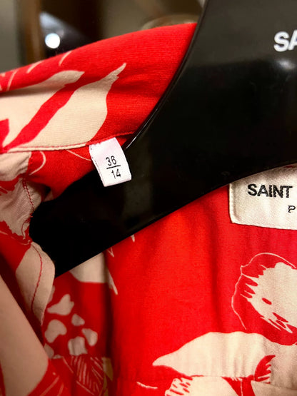 saint laurent vintage pineapple print shirt