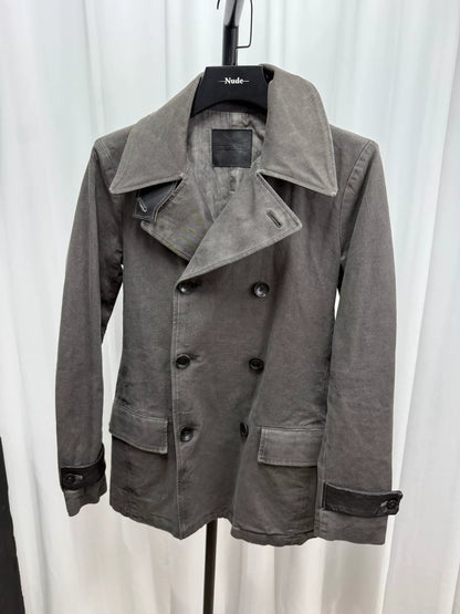 Backlash 拼皮水洗夹克 with Leather Details