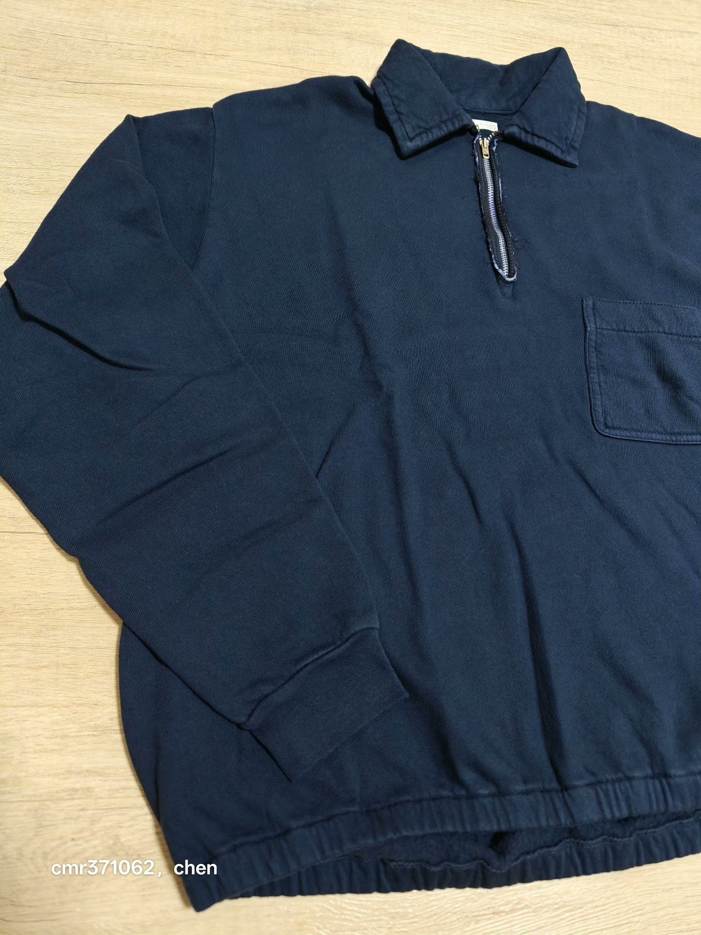a.presse 26ss Vintage Half Zip Sweatshirt