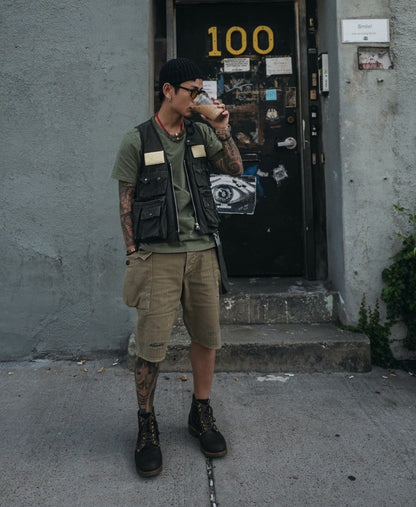 visvim pilar fisherman vest in green