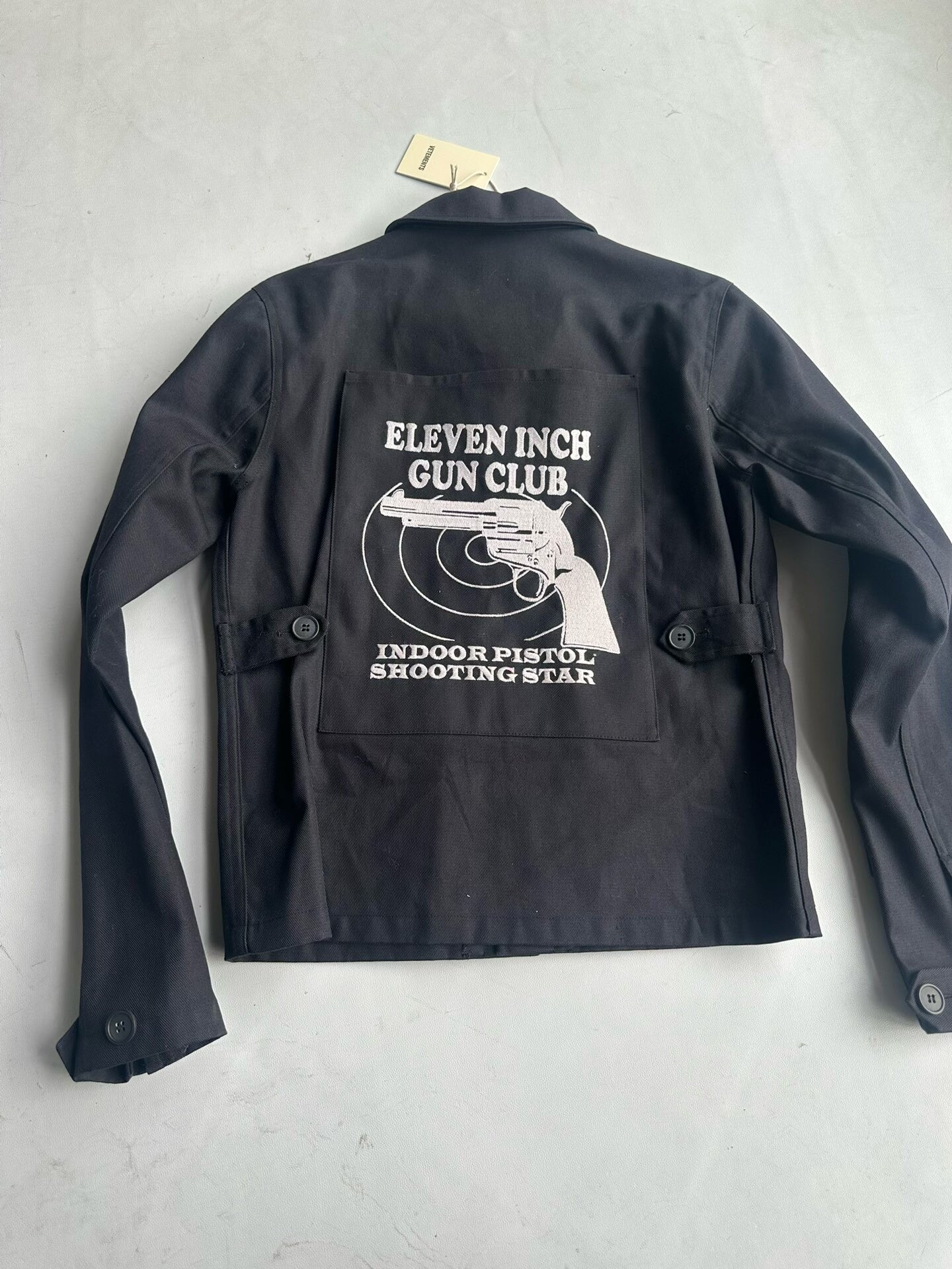 Vetements Camouflage Jacket with Gun Embroidery