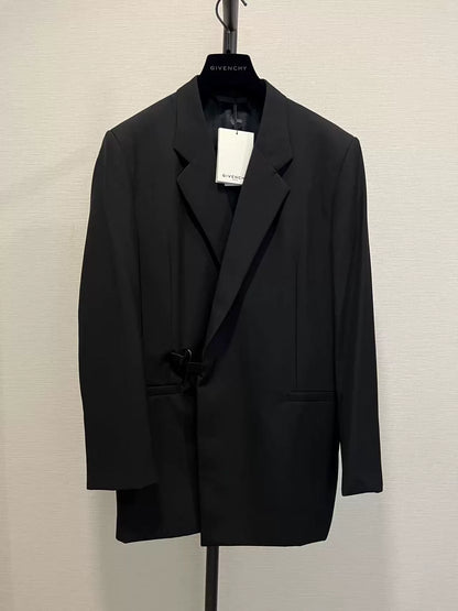Givenchy Black U-Lock Suit Coat