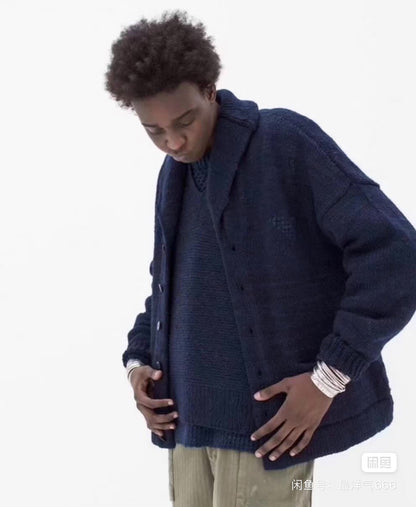 visvim cowinchan hand knit cardigan sweater