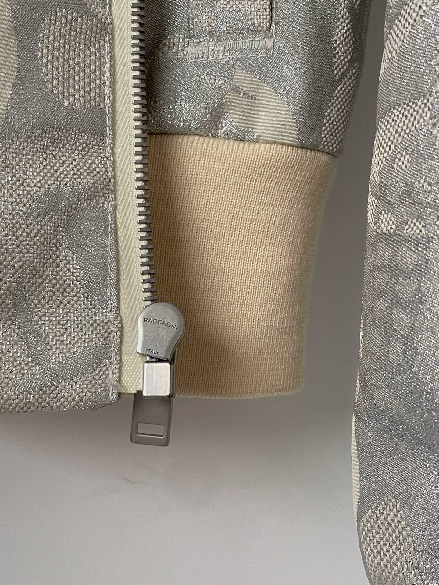 silver bomber jacket by alexander mcqueen