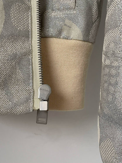 silver bomber jacket by alexander mcqueen