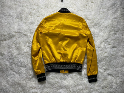 saint laurent gold bomber jacket