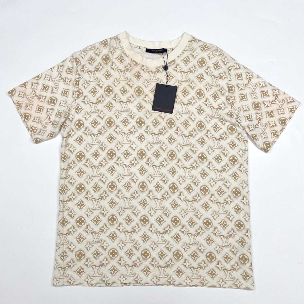 Louis Vuitton Beige Monogram Print T-shirt