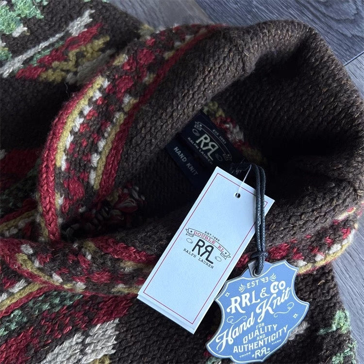 RRL 2022 Shawl Collar Indian Sweater Cardigan