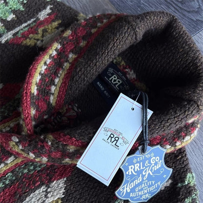 RRL 2022 Shawl Collar Indian Sweater Cardigan