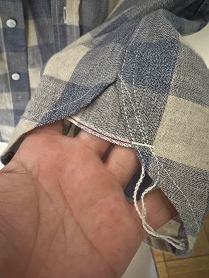 3SIXTEEN vintage Blue Pepper Salt Shirt