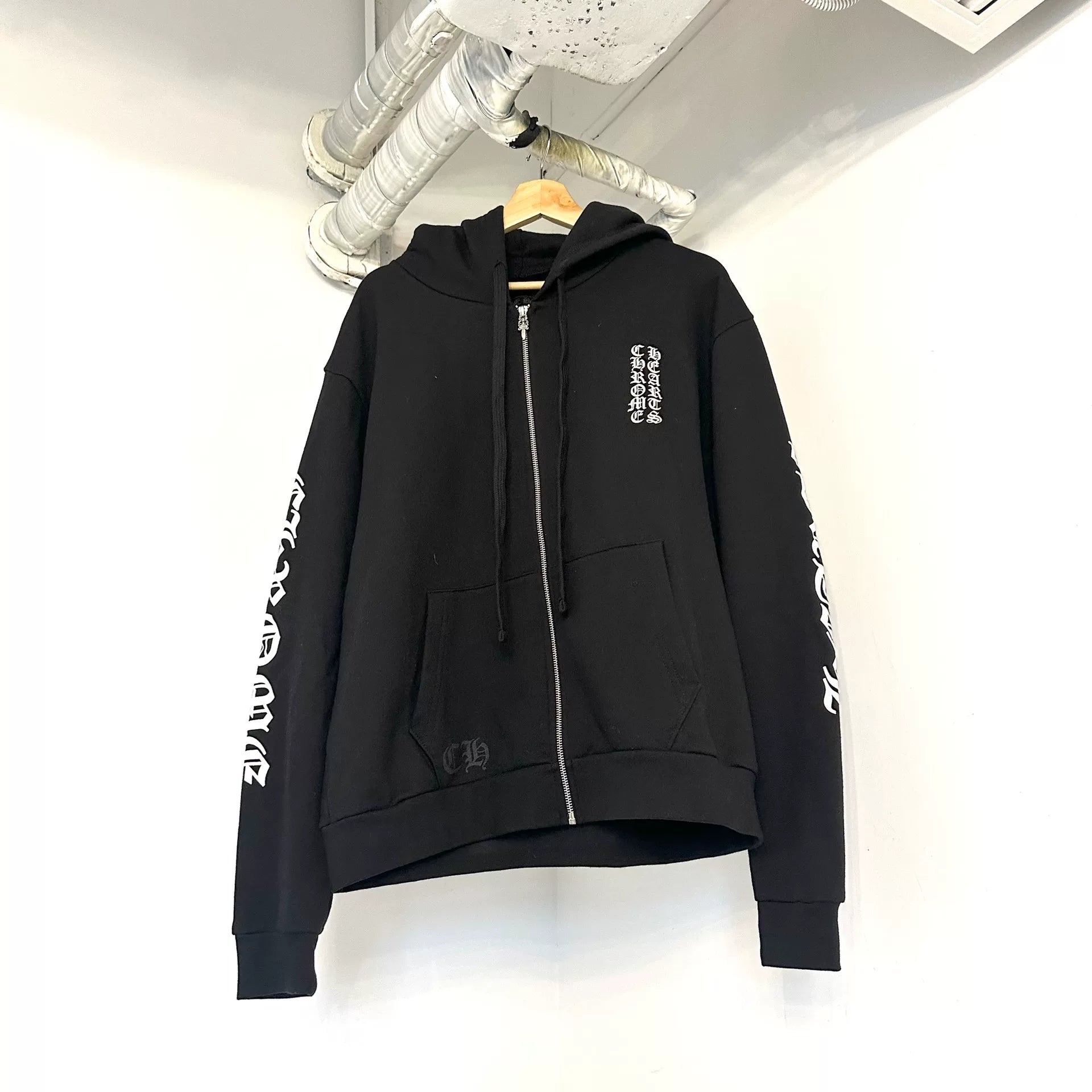 Chrome Hearts Black Sword Zip Hoodie