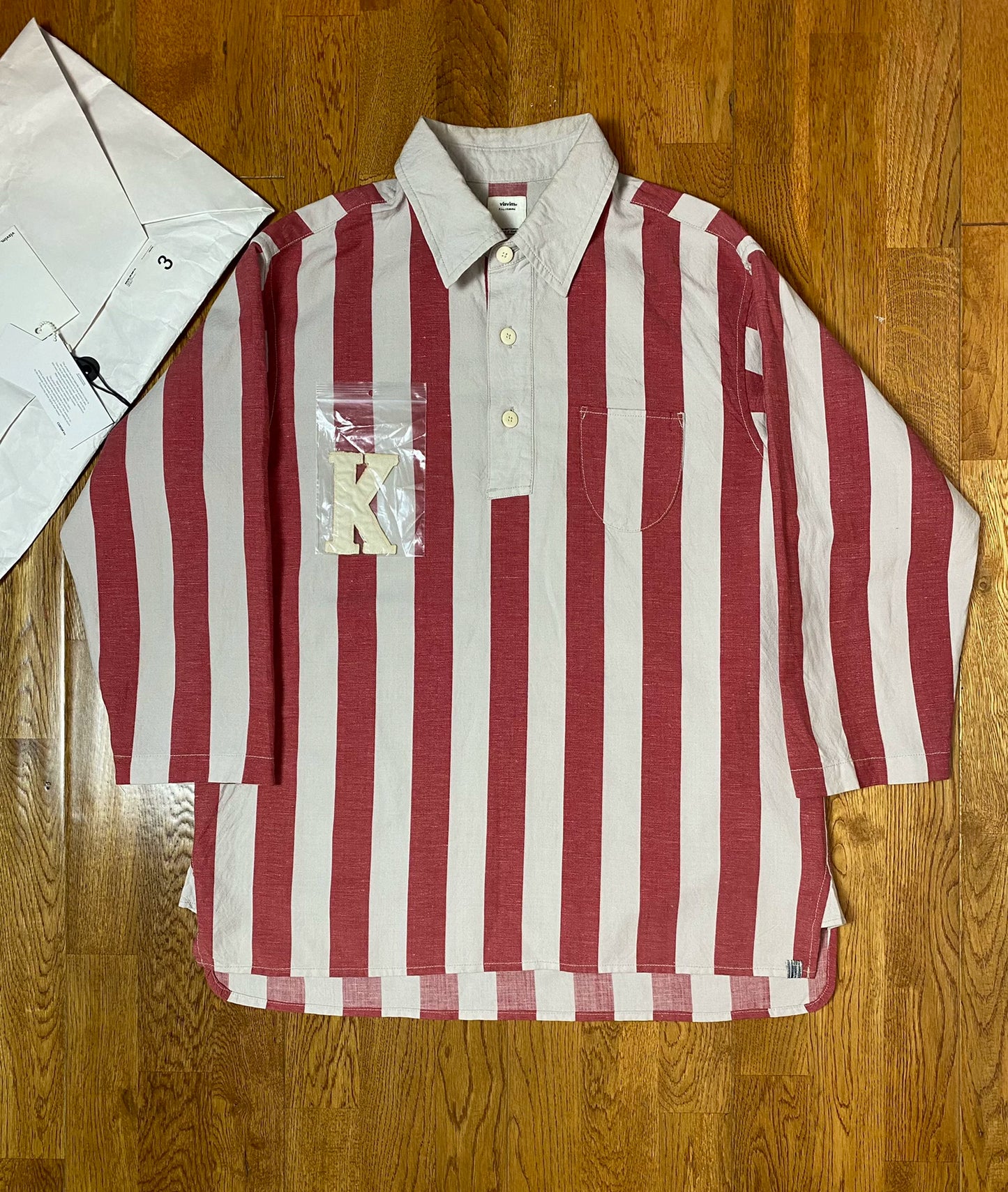visvim dead-ball era shirt with stripes