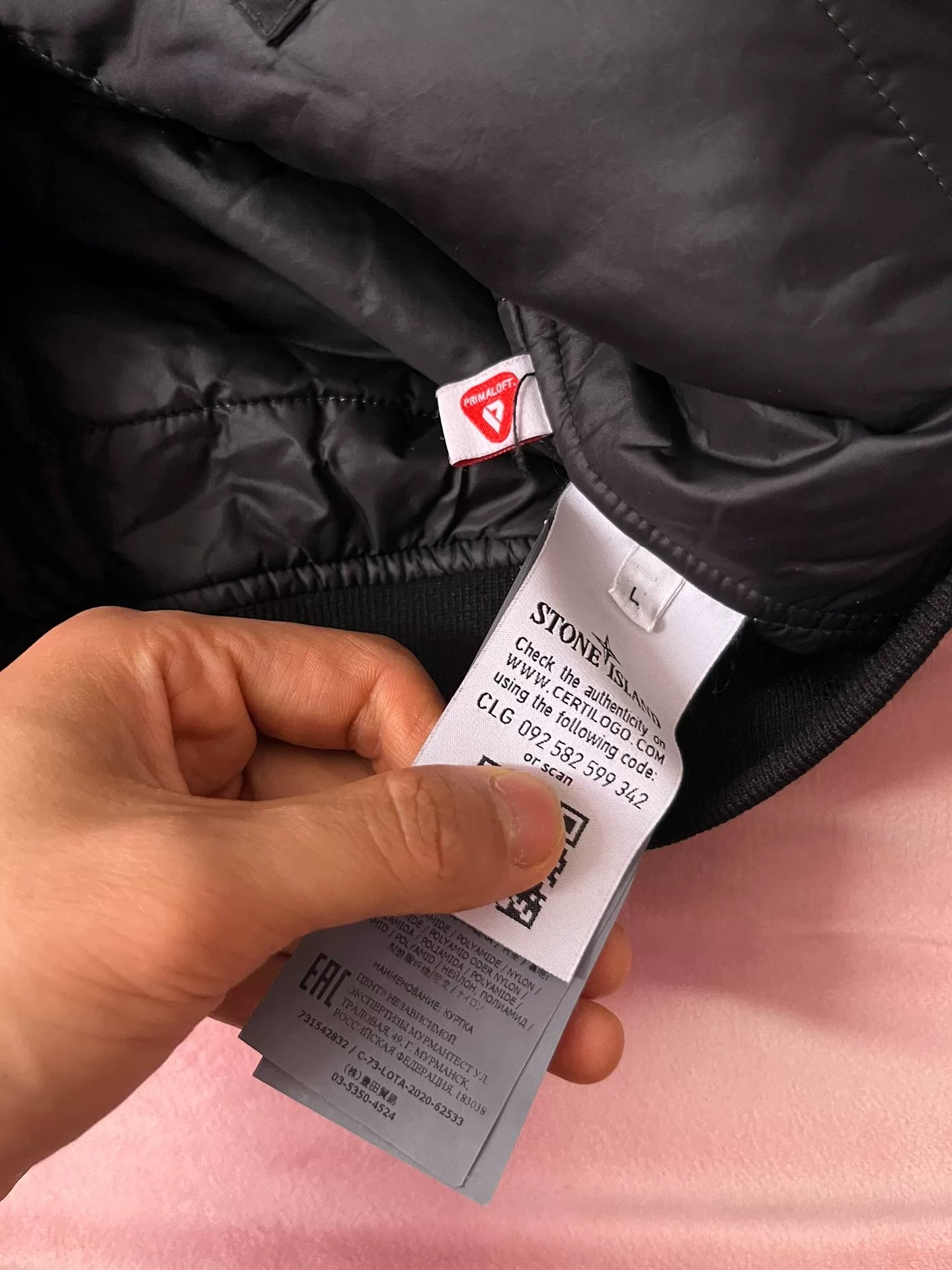 Stone Island Black Cotton Pilot Jacket