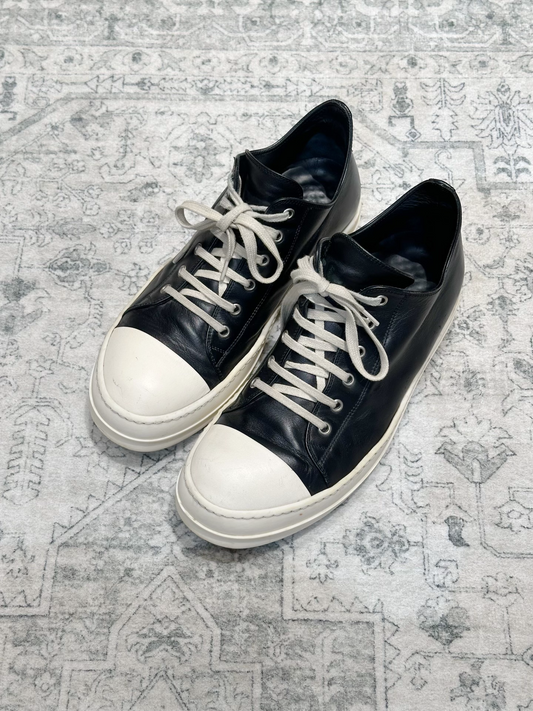 Rick Owens x Converse Low Top Leather Black White
