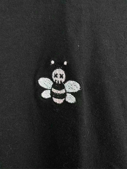 dior black embroidered logo short sleeve shirt