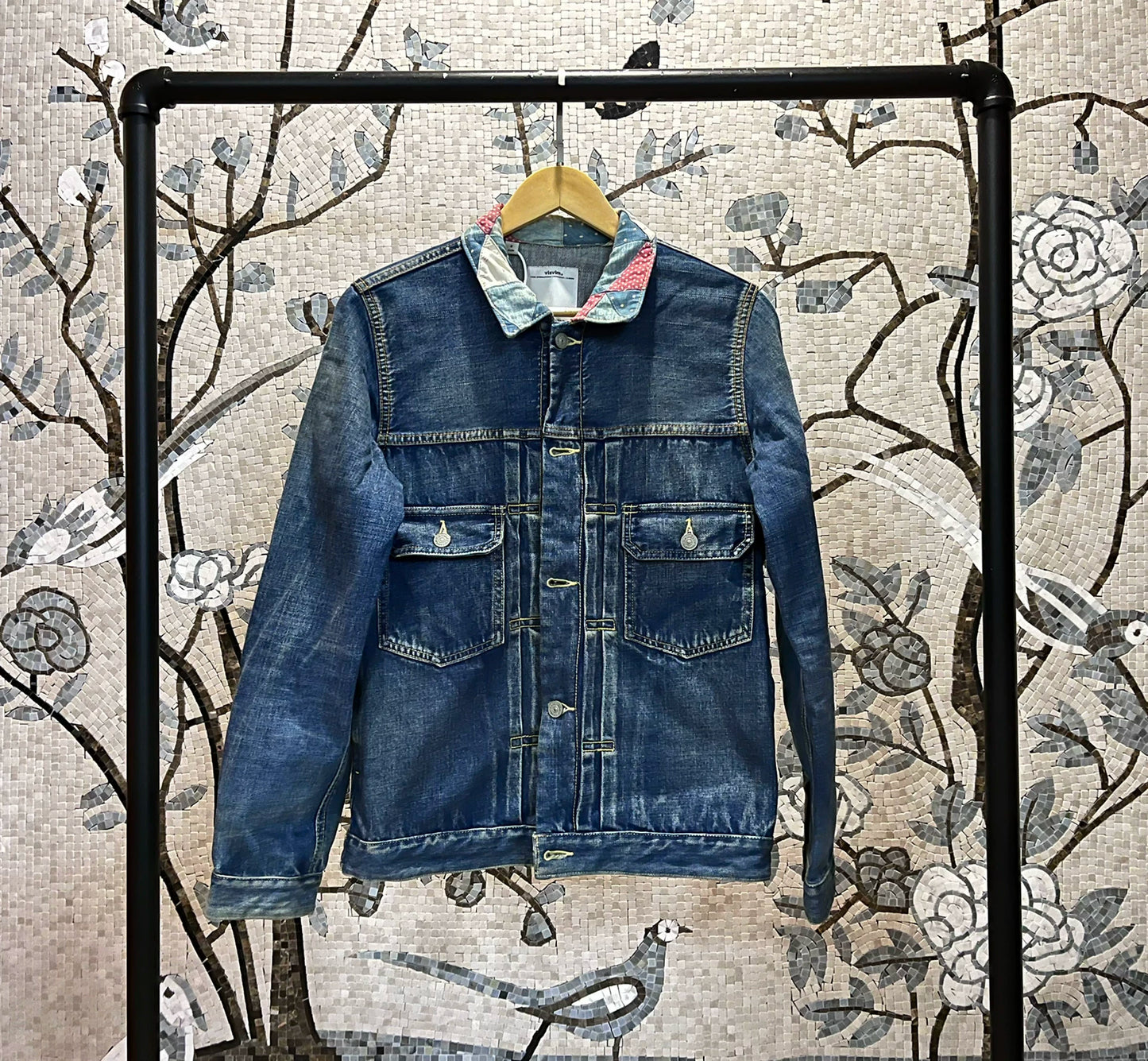 Visvim 101 Damaged Patchwork Denim Jacket